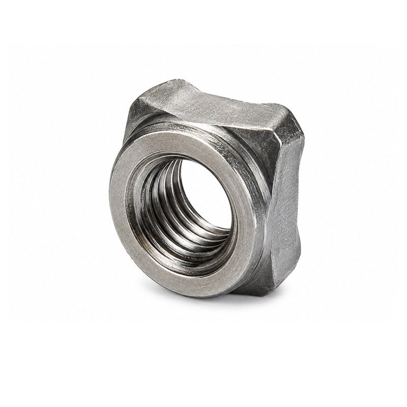 Unifix M10x17 - Grade A Steel Square Weld Nut DIN 928 with 1.5mm Pitch and Self-Colour Finish - Allow 2-3 Days