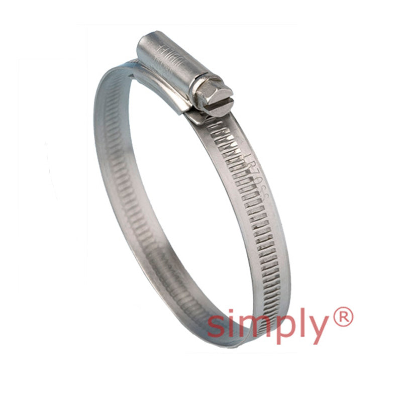 LR100SS Light Range 304 Stainless Steel Jubilee Clip Adjustment Range 80mm-100mm Band Width 9.9mm