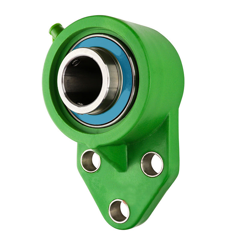 SSBFBLPL201 Metric Thermo Plastic Three Bolt Bracket Flange Housing with 12mm Bore Stainless Insert