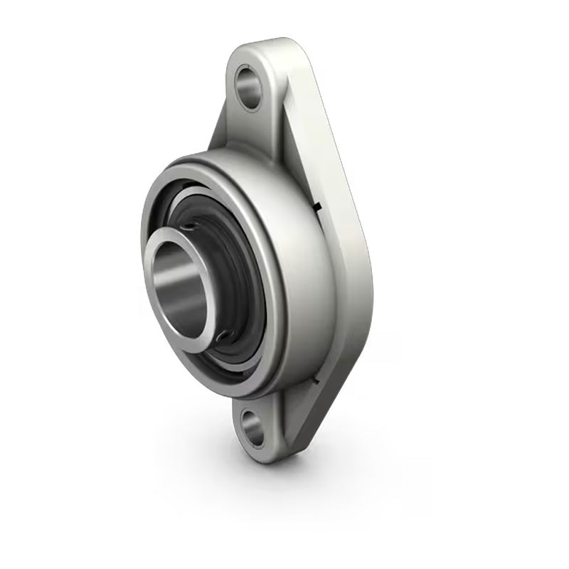SSBFLPL205 Metric Thermo Plastic Two Bolt Oval Flange Housing with 25mm Bore Stainless Insert