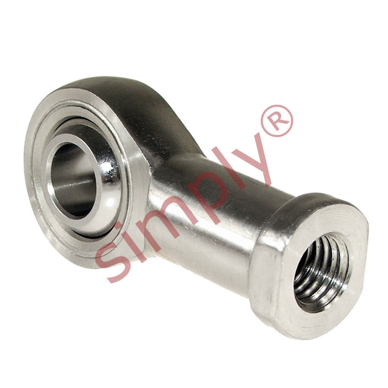 Budget SSPHS16/F1 Right Hand Stainless Steel / PTFE Lined Plain Female Rod End 16mm Bore M16x1.5 Thread