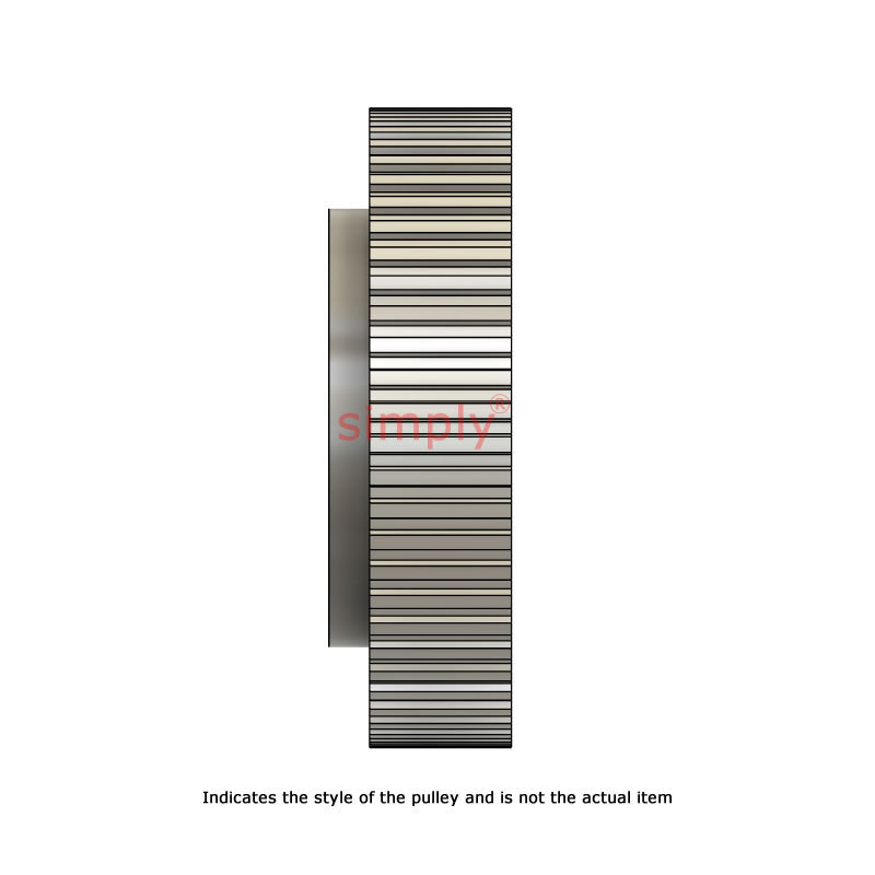 Drive-Flex Aluminium Pilot Bore AT10 Timing Pulley 10mm Pitch 48 Tooth for 25mm Wide Belts - Overall Width 40mm