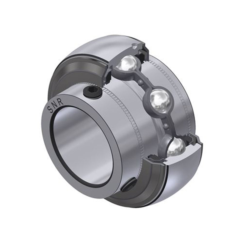 SNR UC308AGR Metric Full Width Spherical Outer Agricultural Bearing Insert 40mm Bore 90mm Outside Diameter with Grub Screws - Allow 2-3 Days
