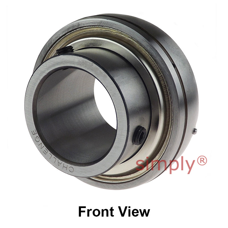 Challenge UC203 Metric Insert with Grub Screws with 17mm Bore 47mm Outside Dia and Triple Lip Seal Ideal for Agricultural and Outdoor Use