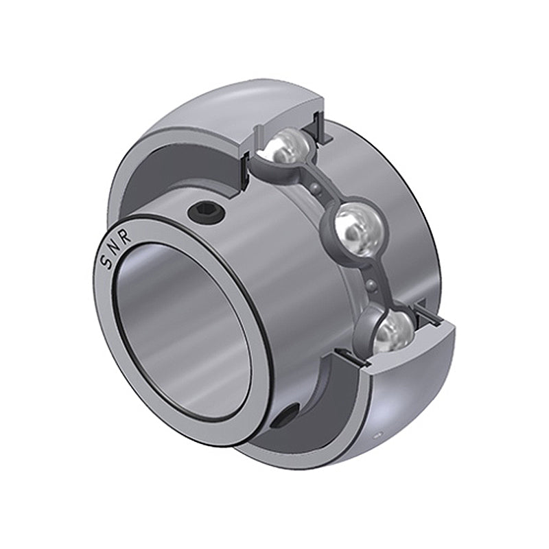 SNR UC205-14G2 Imperial Full Width Spherical Outer Bearing Insert 7/8 inch Bore 52mm Outside Diameter with Grub Screws - Allow 2-3 Days