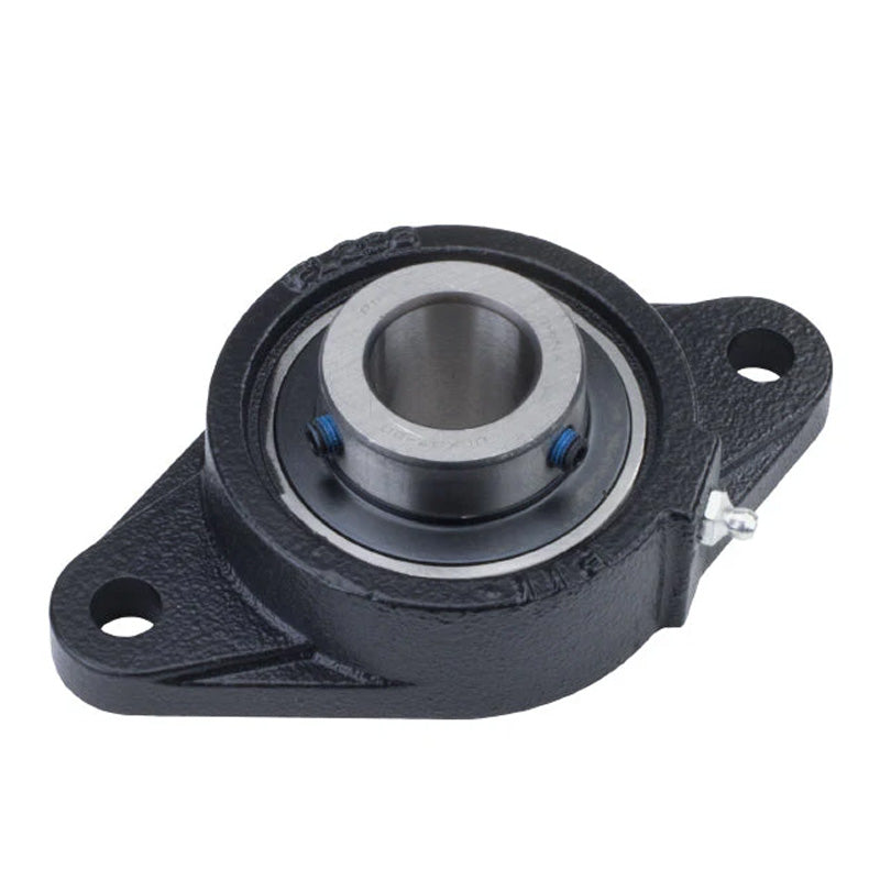 UCFLX06 Metric Two Bolt Oval Cast Iron Housing with 30mm Bore Insert