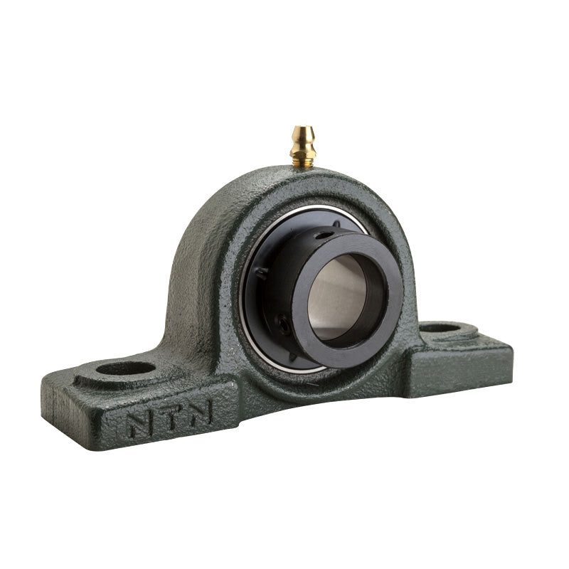 NTN UELP310D1W3 Metric Cast Iron Two Bolt Pillow / Plummer Block Housing with 50mm Eccentric Collar Insert - Allow 2-3 Days