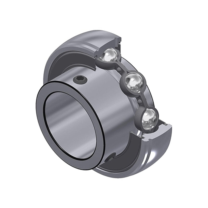 SNR US208G1N Metric Flatback Grooved Spherical Outer Agricultural Bearing Insert 40mm Bore 80mm Outside Diameter with Grub Screws - Allow 2-3 Days