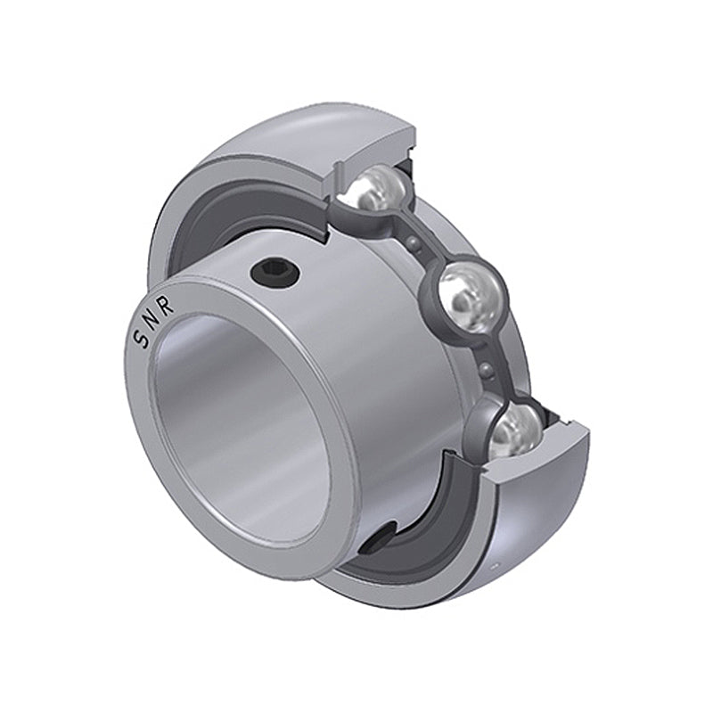 SNR US207G2 Metric Flatback Spherical Outer Bearing Insert 35mm Bore 72mm Outside Diameter with Grub Screws