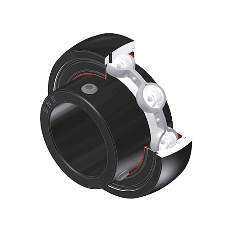 SNR US210G2T20 Metric Flatback Spherical Outer High Temp Bearing Insert 50mm Bore 90mm Outside Diameter with Grub Screws - Allow 2-3 Days