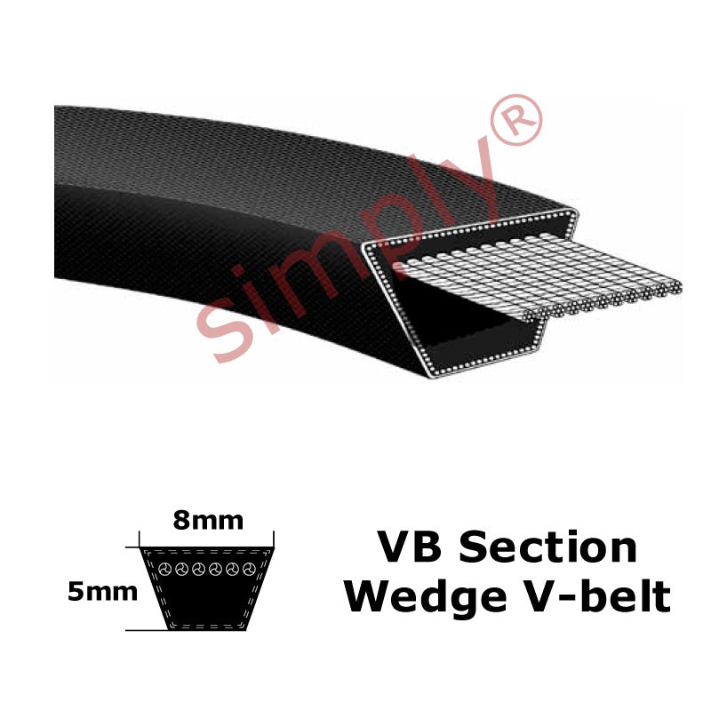 Optibelt VB-8x1000-Li Raw Edge Classical 8mm Wide 5mm Deep V-Belt