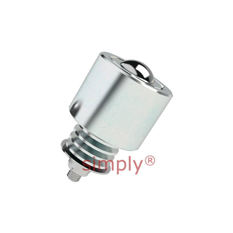 High Capacity External Spring Loaded Ball Transfer Unit with 50.8mm Steel Ball - Load Capacity 1525kg - Allow 2-3 Days