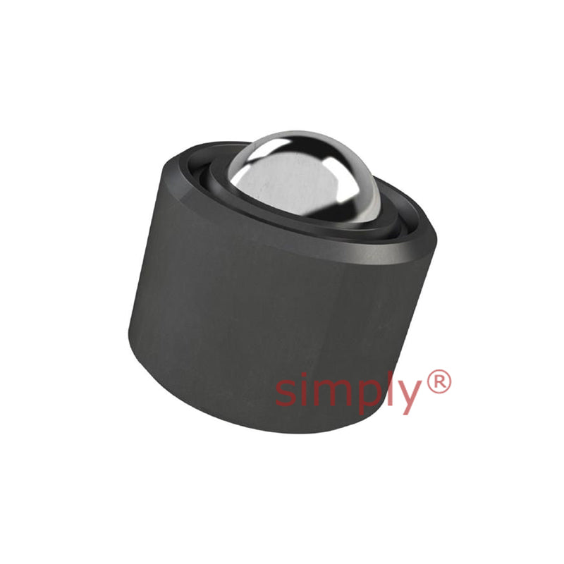 High-Performance Push Fit Ball Transfer Unit with 12.7mm Stainless Steel Ball - Load Capacity 25kg - Allow 2-3 Days
