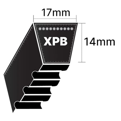 XPB5070 Gates Quad Power 4 XPB-Section Cogged V-Belt (Uniset Match)