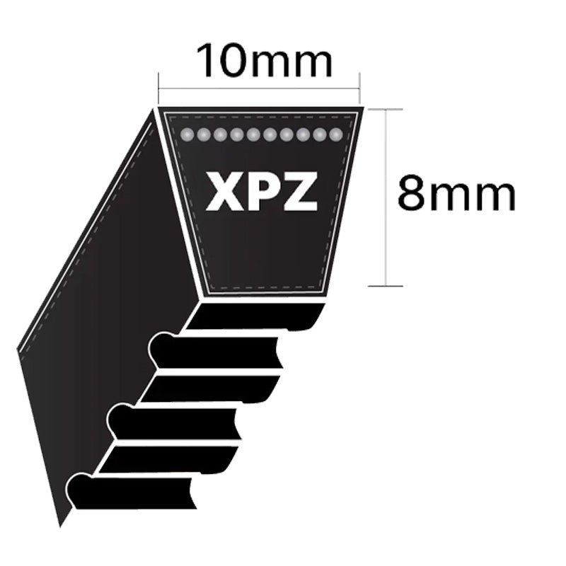 XPZ1900 Gates Quad Power 4 XPZ-Section Cogged V-Belt (Uniset Match)